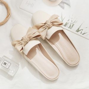 Free Shipping Baotou Half Slippers WomenS Outdoor Slippers Spring New Style Backless Half-Toe Loafers Mule Sandals