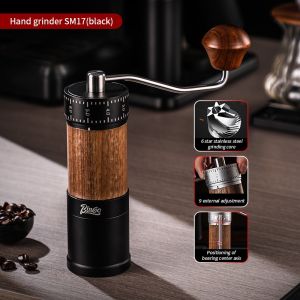 BINCOO Manual Grinder Coffee Grinder External Adjustable Manual Portable Steel Core Coffee Grinder