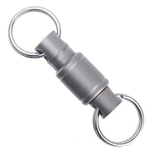 Linh hoạt 360 xoay titaniums Keychain kẹp cacbin kéo ra có thể tháo rời Keychain cho EVERYDAY thực hiện