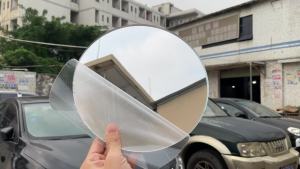 Non Glass 4.6mm Silver Acrylic Round Mirror Safe Tray For Home DecorPhotographic BackgroundWedding Table Candle Centerpiece