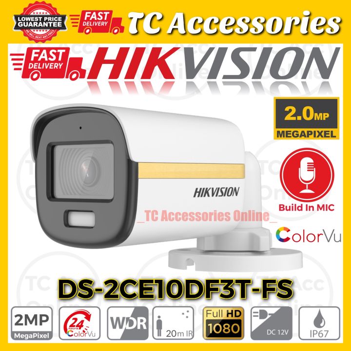 HIKVISION ColorVu Audio 2MP 1080P Full HD Outdoor Bullet TVI Camera HIK