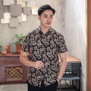 Jayabaya Batik ANDALAS Kemeja Katun Lengan Pendek