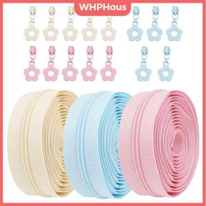 WHPHous 1 Set = 2.0 Meters Zipper + 5 Zipper HeadsNylon Zippers Tapes Home Sewing DIY Replacement Zipper Repair Kit Garment Accessories
