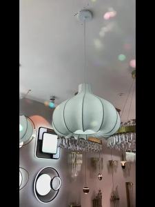 【wuxih】Jepun Wabi-sabi a loket cahaya sutera fabrik terendak lampu E27 mentol moden Drop siling cahaya tergantung cahaya untuk makan/dapur pulau/lorong/restoran