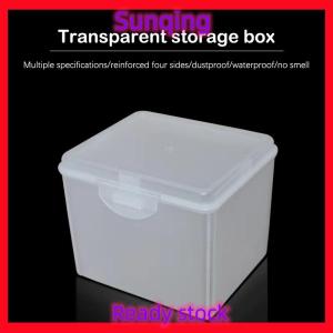 SQ Stationery [Flash Sale] Lật hộp lưu trữ trong suốt hộp lưu trữ máy tính để bàn dẫn đèn pha Hộp bao bì mặc Đèn pha hộp nhựa