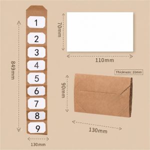 GORGE ra Sách dạng đàn xếp Trống Giấy Kraft Sổ lưu niệm dạng accordion Bền bỉ Tự làm thủ công Thẻ xếp accordion Ngày lễ tình nhân.