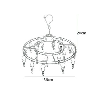 Móc Chùm Inox 20 Kẹp Treo Quần Áo Khăn Sữa Cho Bé FELAA