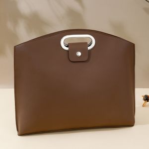 UTOPUS with Inner Liner Laptop Bag Casual Large Capacity PU Tote Bag Solid Color Versatile Computer Bag Office