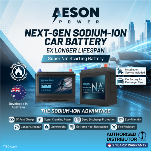 [Installation/Onsite Provided] AESON NaPulse Sodium Ion 12V Car Battery Suitable for Starting Function 55D23L 80D26L 95D31L M42L NS40L NS60L