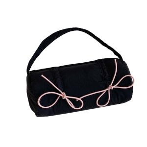 XINSU38 Bowknot Bow Stationery Bag Handheld Storage Korean Style Pencil Case Kawaii Large Capacity Bow Pencil Pouch Stationery Holder