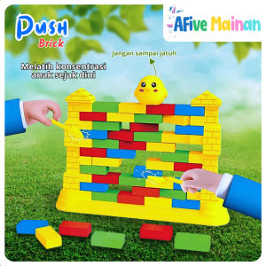 [AFive] Balok Susun Edukasi Mainan Anak Montessori Keterampilan Motorik Koordinasi Ketangkasan