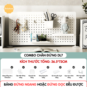 Bảng lỗ Pegboard Dola Home cao cấp dạng chân đứng để bàn để dụng cụ làm việc tại nghe mô hình bàn phím laptop