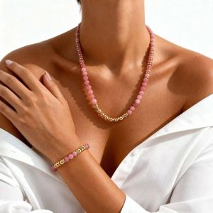 MAYIT Mạ vàng Vòng tay bằng thép không gỉ. Chống thấm nước. Phong cách Bohemia Dây chuyền hạt cườm Thời thượng Hạt thép không gỉ Vòng tay trang trí bằng hạt cườm. Dành cho phụ nữ.