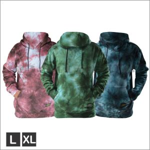 Ballpets Sweater Hoodie Tyedye Sweater Pria Hoodie Tyedye Sweater Pria Motif ukuran L XL