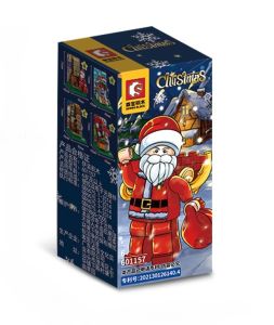 [IQ TOYS] SEMBO Building Blocks Christmas Tree Music Box Santa Claus Puzzle Assembling Toys Nano Block