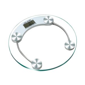 Margaux Louisse Finds - LED Display Weight Round Tempered Glass Weighing Scale 180kg Bathroom Digital Scale