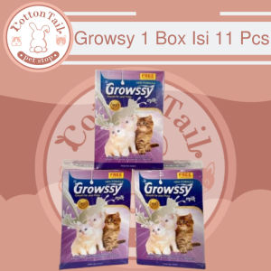 Susu Kucing Growssy / growsy 1 Box / Susu Kucing / Susu Kucing Growsy Milk 1 Box 12 Sachet