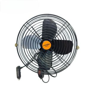 [Giá Sốc] Quạt Kẹp Lồng Sắt  Cắm Tẩu Cho Xe ô TôXe Tải 12v Và 24v-Kẹp Bình Ắc Quy Thiết Kế 22cm Nhỏ Gọn
