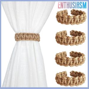 【Enthusiasm】🌟🌟【Hot Sale】🎈 Cổ điển gai dây rèm khóa clip tie trở lại Rèm dây đeo tay dệt Twist thắt nút Rèm chủ Tieback trang trí nhà