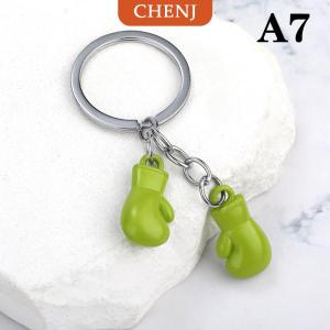 [COD] CHENJ พวงกุญแจรูปถุงมือชกมวยพวงกุญแจอุปกรณ์จำลองฟิตเนสแบบมีเอกลักษณ์สำหรับผู้ชายและผู้หญิง