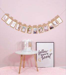 Party Banner Decoration 1st Baby Birthday Banner Party Decoration Birthday Banner 宝宝生日装饰宝宝一岁照片横幅生日装饰生日旗毕业派对聚会