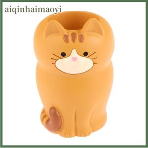 aiqinhaimaoyi 1Pc Japan Style Glasses Mobile Phone Holder Stationery Desktop Cat Decoration Collectible Home Decor Resin Craft Ornaments