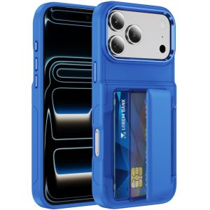 Trường hợp đối với iPhone 18 Pro Max 17 16 Puls 15 14 13 vỏ điện thoại với ẩn đồ đựng thẻ và chân đế chống sốc mỏng bảo vệ bìa với khe cắm hai thẻ cạnh lồi bảo vệ máy ảnh da thân thiện tay cầm chống trượt cứng cô