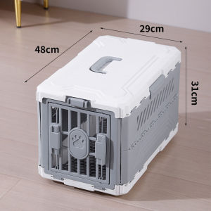 Teeker Pet Cat Carrier Travel Cage Premium Collapsible Design for Medium Cats and Dogs Portable Kennel for Indoor/Outdoor Use Ventilation & Hard Plastic Wall Protection