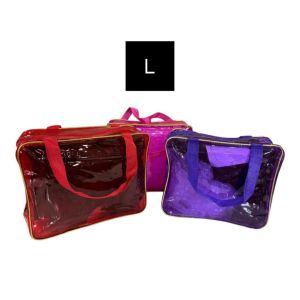 IS Tas Kosmetik Waterproof Anti Air - Travel Bag - Tas Kosmetik - Pouch kosmetik - Washbag - Tas Peralatan mandi - Dompet Murah - Dompet Mika Warna Bahan Tebal Tahan Air