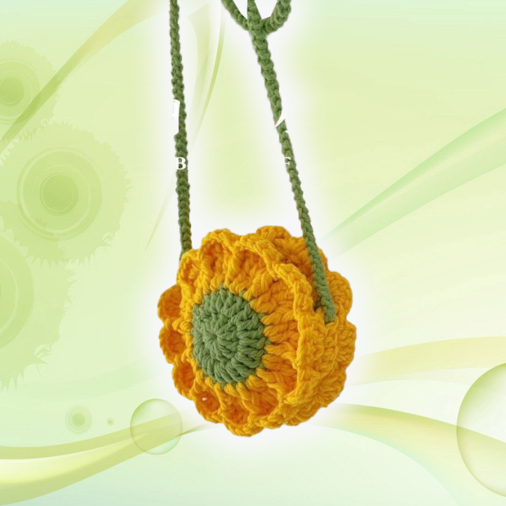 Túi đeo chéo hoa Hướng dương bằng len handmade Tadaso | Lazada.vn