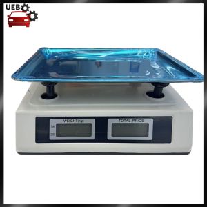 [Ueb Wholesale Mall] 40kg/1g Price Computing Scale with Stainless Steel Plate Commercial Price Scale Rechargeable Food Produce Scale for Farmers Market Meat Shop