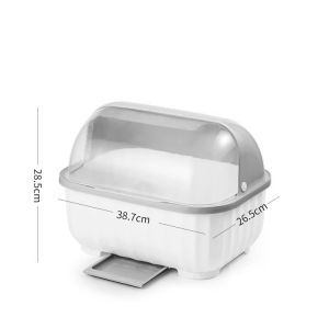 SUNOOM ที่คว่ำจาน ชั้นวางจาน กันฝุ่นละออง กันแมลงมีฝาปิด   ที่คว่ำจานระบายน้ําอเนกประสงค์ พลาสติก ที่คว่ำจานมีฝาปิด สีส้ม ที่วางจาน