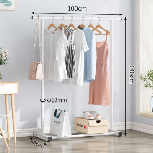 Double Pole Clothes Rack with Wheels Clothes Hanging Rack Metal Sampayan Drying Rack Organizers Bedroom Indoor Outdoor