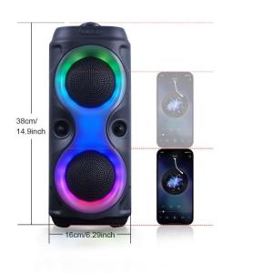 ลำโพงบลูทูธ รุ่น ปรับเบสได้ เสียงดังฟังชั่นครบ 20วัตต์ ดอก8นิ้ว สียงดังกระหึ่ม เบสแน่น 8 นิ้ว Loudspeaker ด้ เสียงกระหึ่มเบสหนัก ลำโพงบลูทูธ