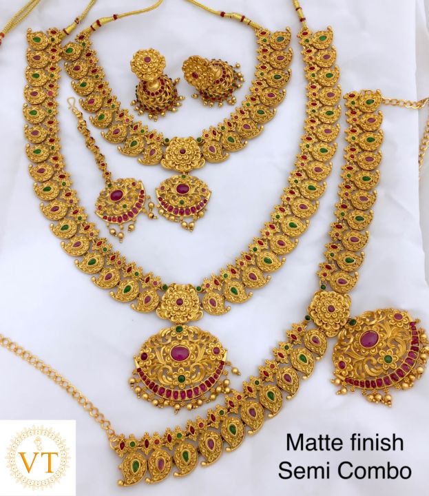 Indian matt finish semi bridal set Lazada