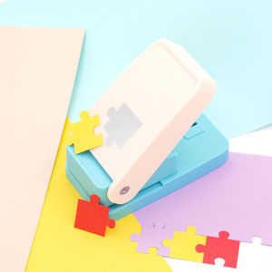 Portable Manual Paper Punch Puzzle Square Frame Embossing Puncher Hand Stamp Craft Punch Tool for Handmade Journal & Scrapbook