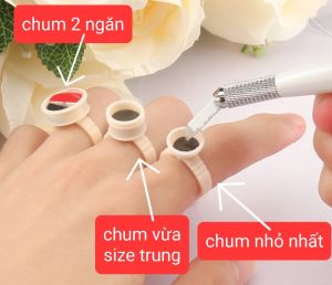 Chum Nhẫn Nhựa Dẻo Đựng Mực Phun Xăm Đựng Keo Nối Mi Tiện Dụng Khi Làm Cho Khách