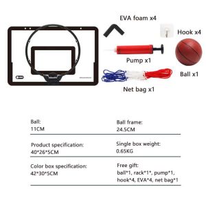 【COD】SIEMEN Kids  basketball ring Indoor Basketball Hoop Play Set ring Mini Hanging Basketball Board with Ball and Pump for Children Kids Basketball court and Backboard Set ring Mini Basketball Hoop stands Toy