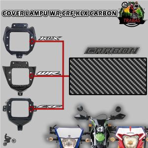 COVER LAMPU KLX CRF WR BATOK HEADLAMP CRF150L WR155 CARBON KARBON MOTOR TRAIL CROSS DEMEKER DAYMAKER
