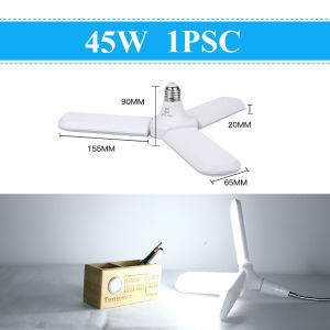 LANGYUE Super Bright Foldable Fan Blade Led Light Bulb 30W 45W 60W 80W E27 Folding LED Bulb Light Ceiling Light 220V for Living Room Bedroom