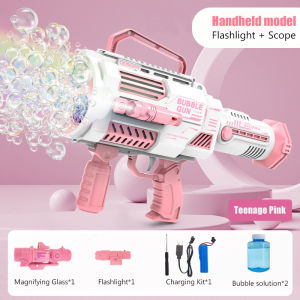 Bubble Gun N-Hole Bubble Machine Bubbles Toys for Kids Electric Bubble Machine Bubble Maker