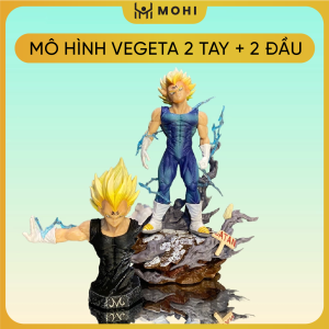 Mô hình Vegeta 2 tay + 2 đầu thay thế cao 20cm cực nét. Mô hình figure anime Dragon Ball