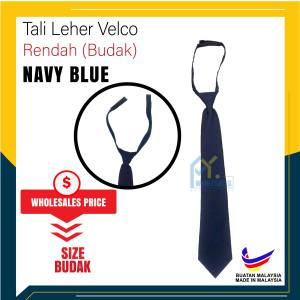🔸TIE BUDAK NAVY BLUE / TALI LEHER PENGAWAS SEKOLAH RENDAH JENIS VELCO BIRU GELAP ( TIE SEKOLAH NAVY BLUE) - TLV01