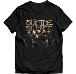 Baju Kaos Band distro dewasa pria wanita sablon suicide silence BAHAN 24s