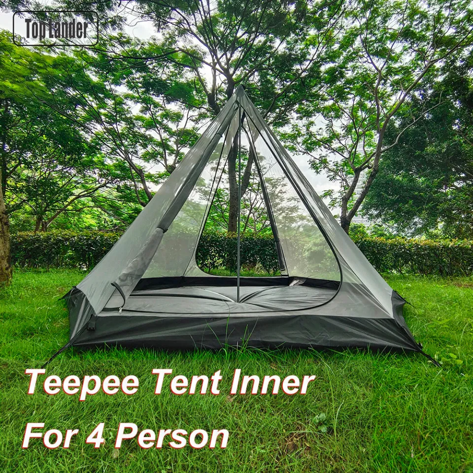 Ultralight Teepee Camping Mesh Tent Inner Person With Poles