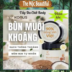 Bùn Muối Khoáng Cà Phê gạo lứt Konus - Tẩy Tế Bào Chết body - Sạch Mềm Mịn Khử Mùi Tự Nhiên