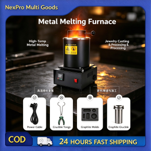 Gold Melting Furnace 3KG 1750W Digital Electric Furnace 2000F for Precious Metal Refining Casting Melts Gold Silver Aluminum Copper