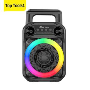 Portable Bluetooth Karaoke Speaker with RGB Lights Waterproof Design for Indoor Outdoor Use