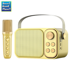 YS103 Portable Karaoke Song Bluetooth Soundbox Wireless Speaker Microphone Set Outdoor Family Party Singing Song Subwoofer