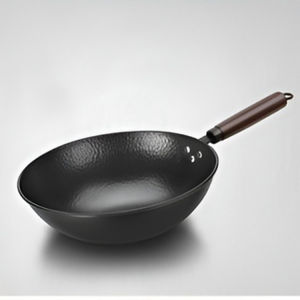 กระทะเหล็กก้นกลม กระทะเหล็กหล่อ  มีด้ามจับ  กระทะทรงลึก กระทะผัดอาหาร  กระทะก้นกลม   มีฝาปิด  ร้อนเร็ว ไม่ติดกระทะ